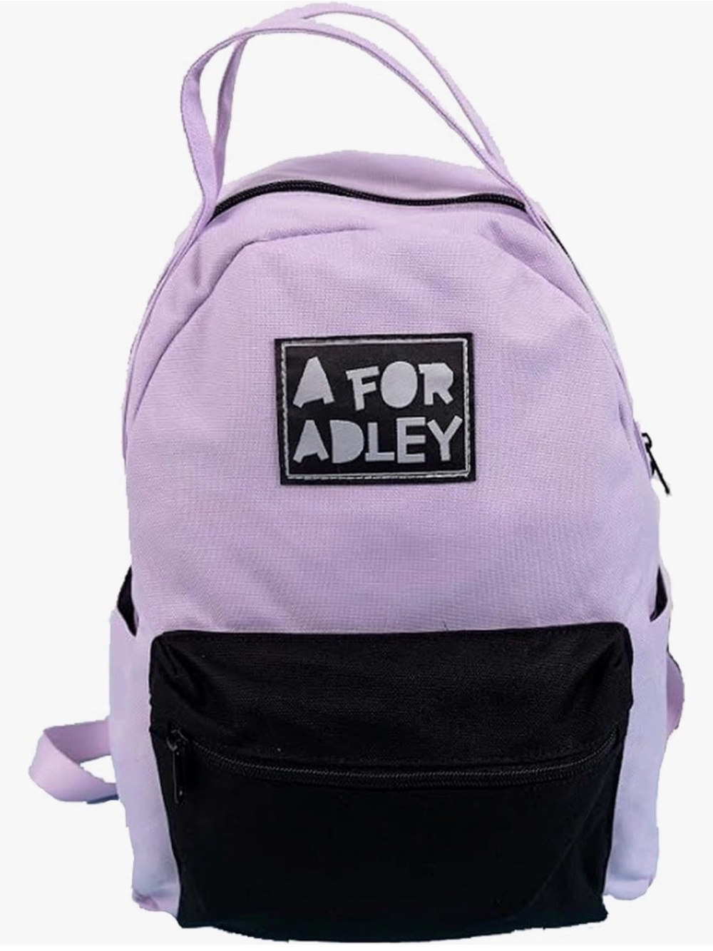 A for Adley Lilac & Black Backpack